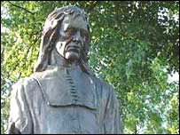 Walton's statue on the River Sow in Stafford